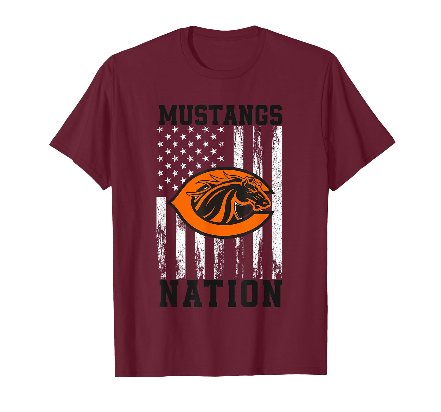 Clio Mustangs Logo Nation HS T-Shirt