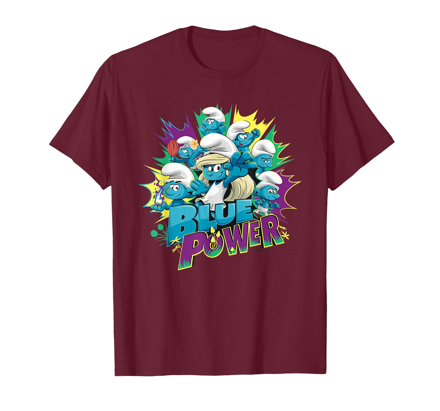 The Smurfs Movie Village Blue Power Smurfette T-Shirt
