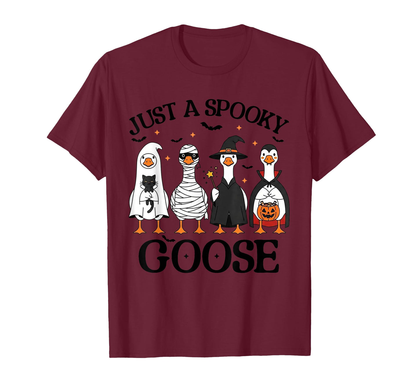 Just A Spooky Goose Halloween Goose Costume Funny Halloween T-Shirt