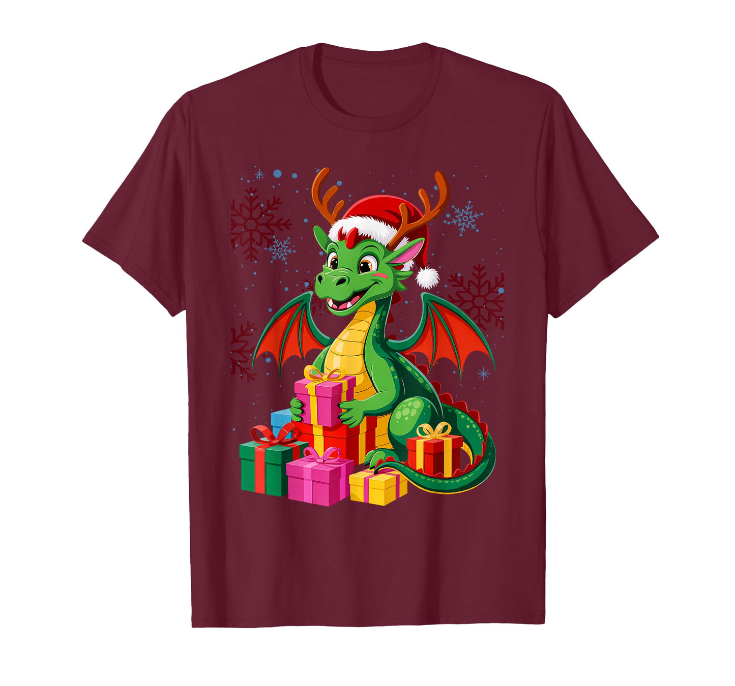 Dragon Santa Claus Ugly Christmas Sweater Dinosaur Dino T-Shirt