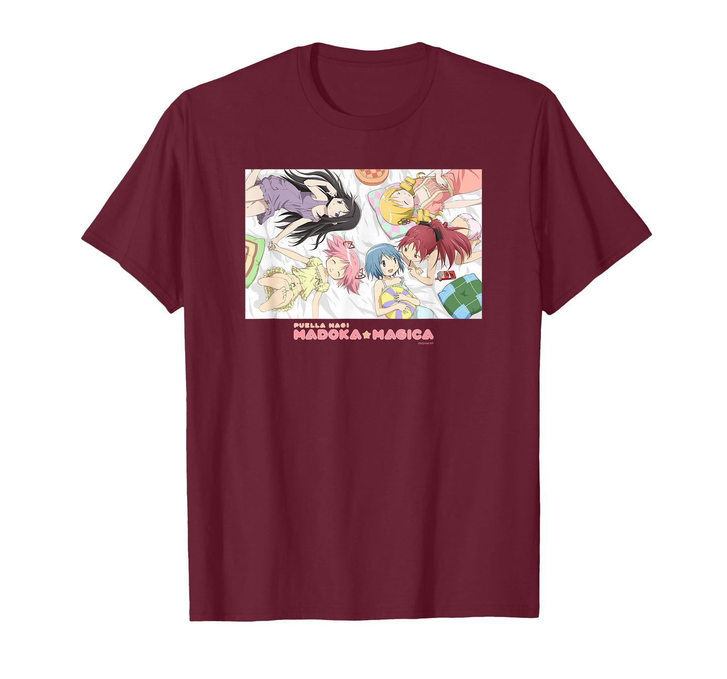 Madoka Magica Pajama Party Illustration Cute Girl Anime T-Shirt