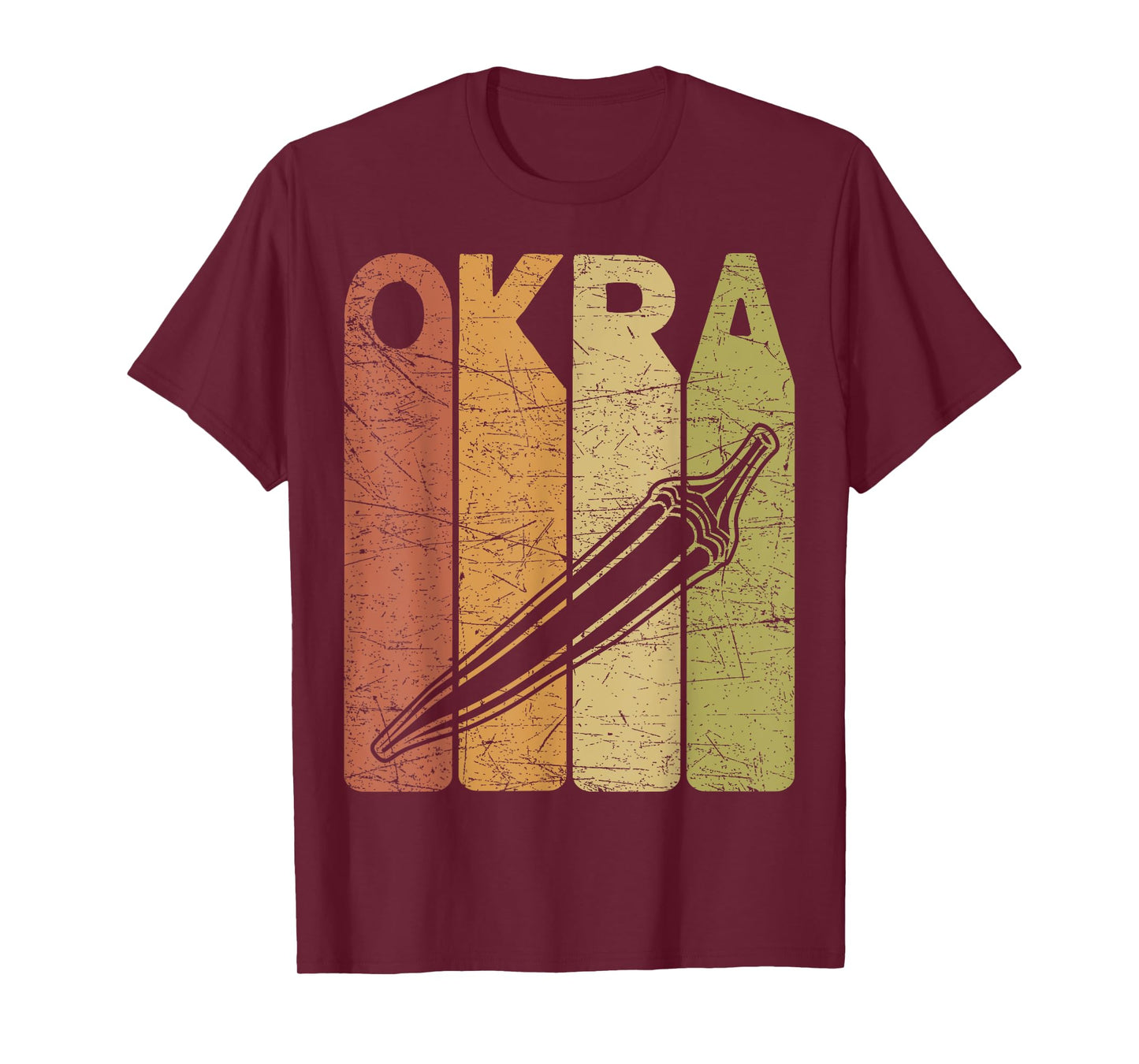Okra Vintage Okra Vegetable Farmer Retro Okra T-Shirt