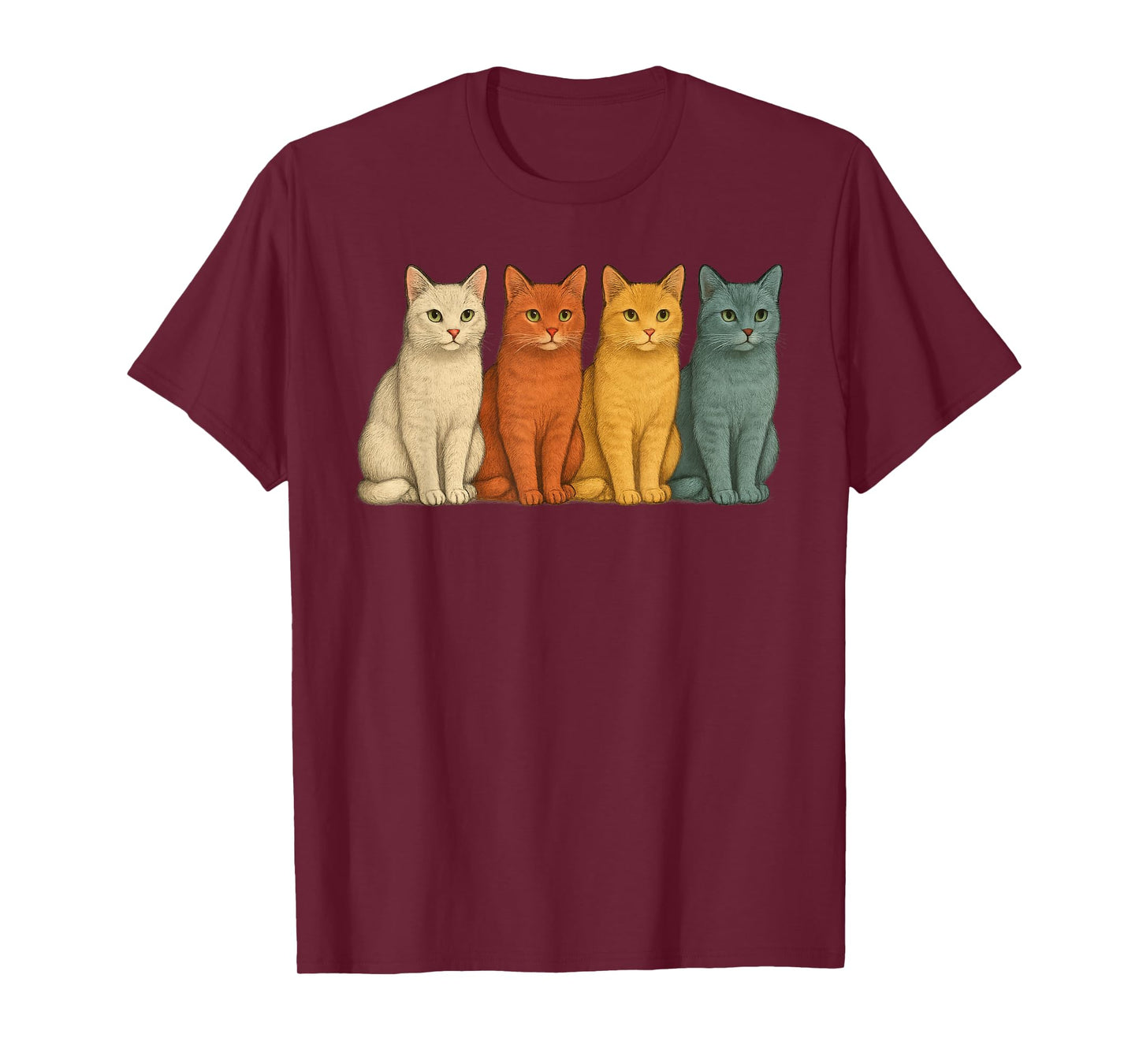 Vintage Cats Cute Cat Retro T-Shirt