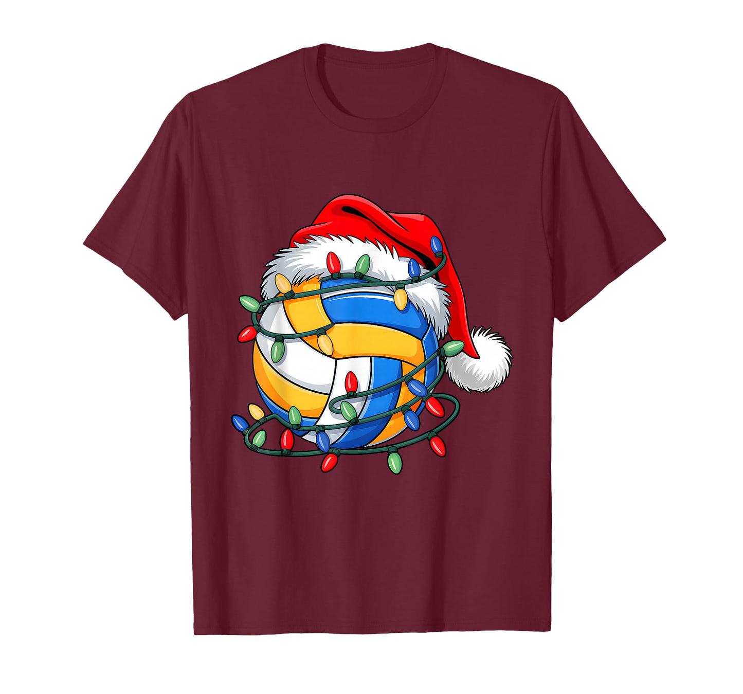 Volleyball Ball Santa Hat XmasChristmas Volleyball Lover T-Shirt