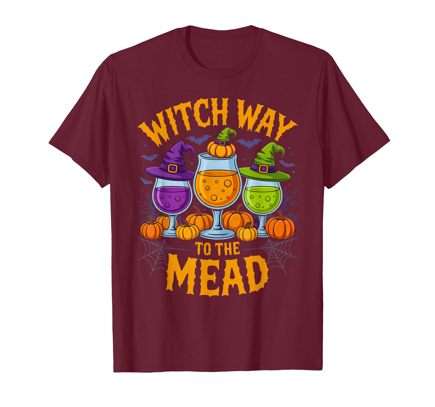Witch Way to The Mead Spooky Halloween Drinking Humor T-Shirt