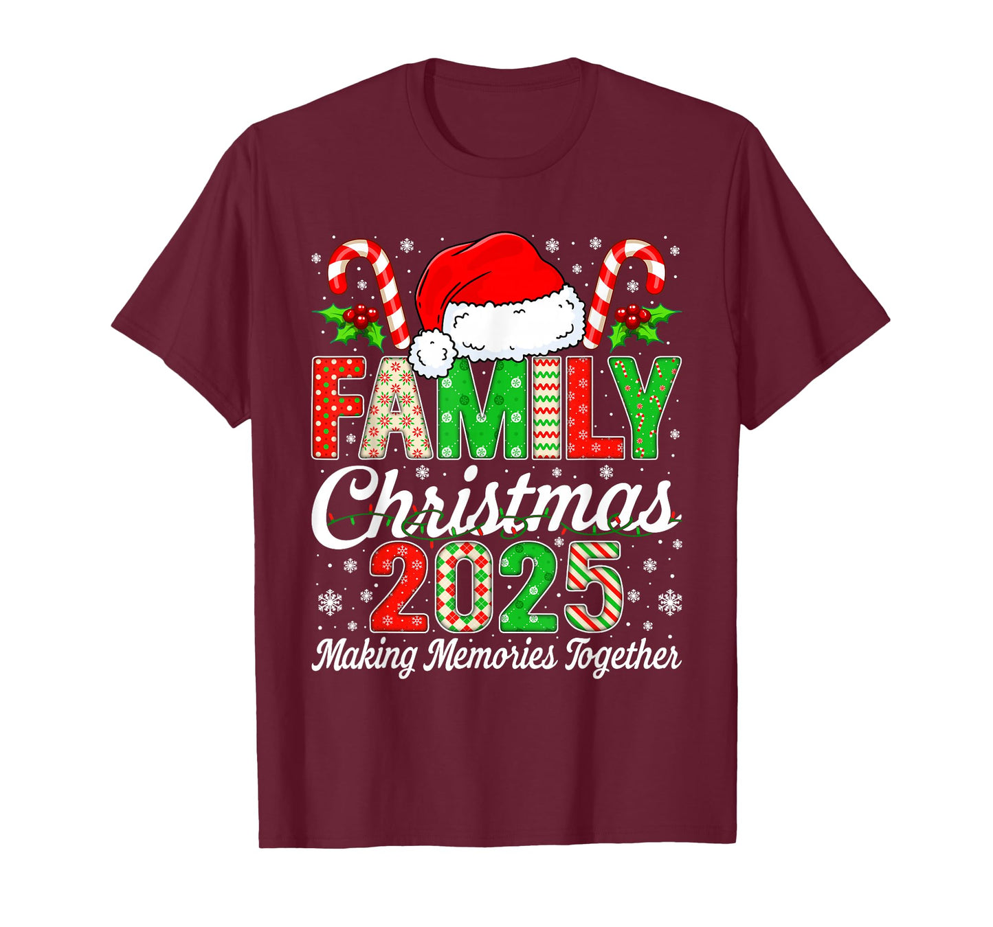 Family Christmas 2025 Squad Santa Elf Xmas Matching Outfit T-Shirt