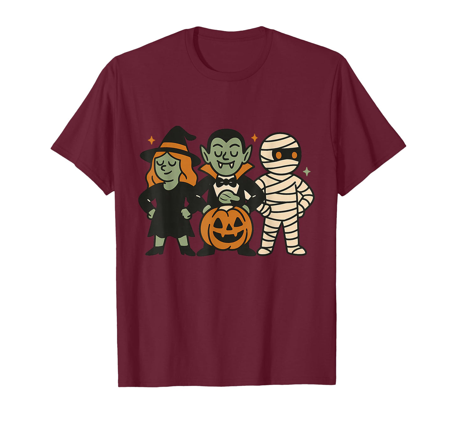 Spooky Squad Halloween Fun: Witch, Vampire, Mummy T-Shirt