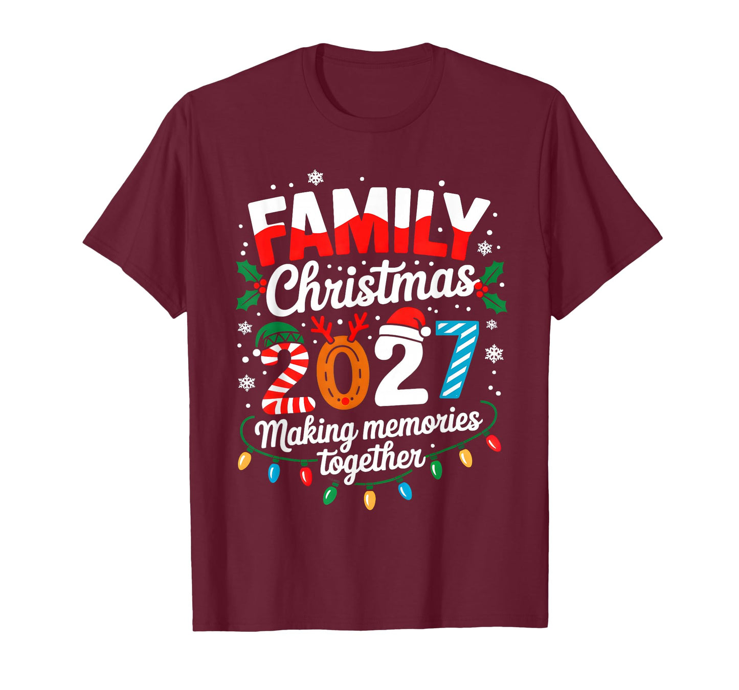 Family Christmas 2027 Matching Family Xmas Squad Santa 2027 T-Shirt