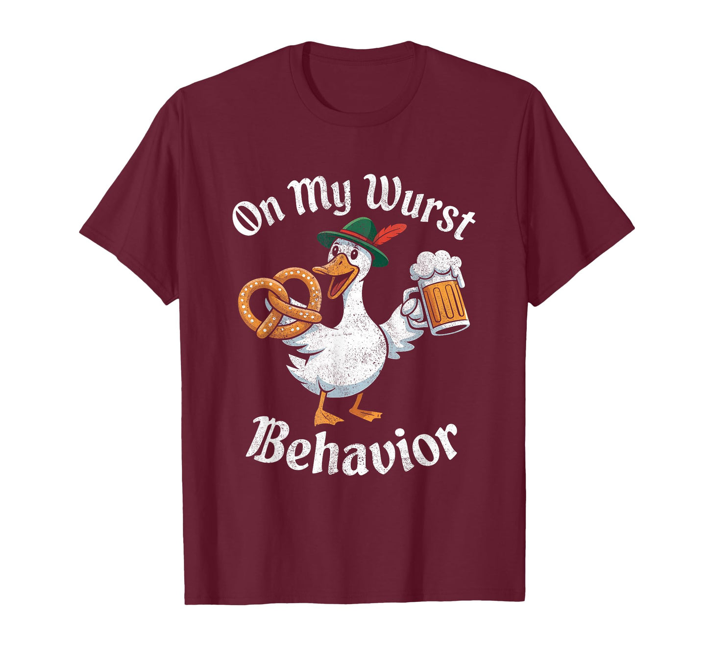 On My Wurst Behavior Oktoberfest Funny German American Humor T-Shirt