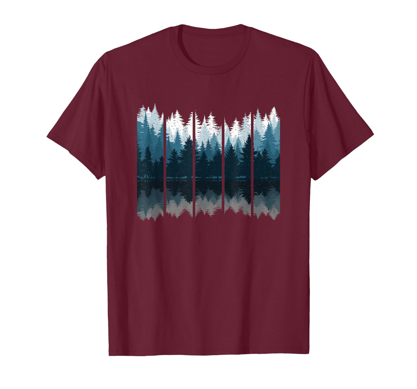 Pine Tree Forest Landscape Nature Vintage Graphic Men Women T-Shirt