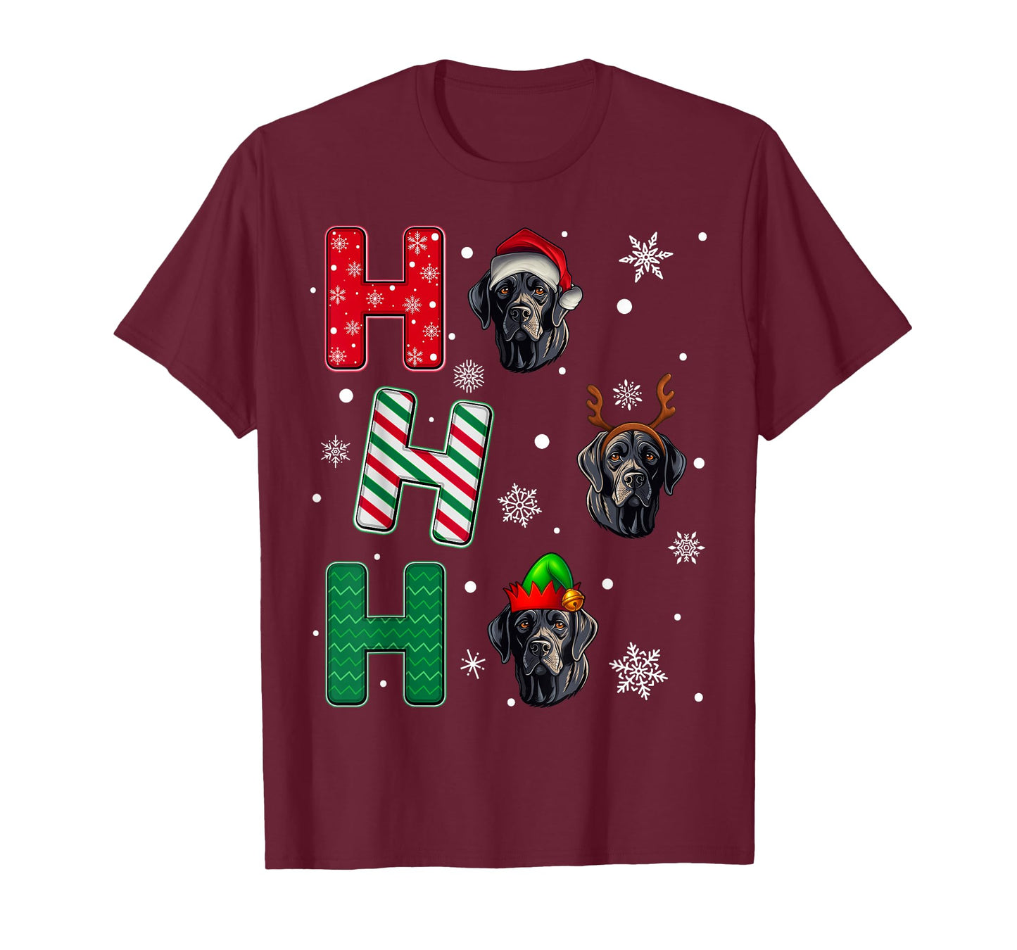 Ho Ho Ho Labrador Retriever Dog Christmas Santa Elf Xmas T-Shirt