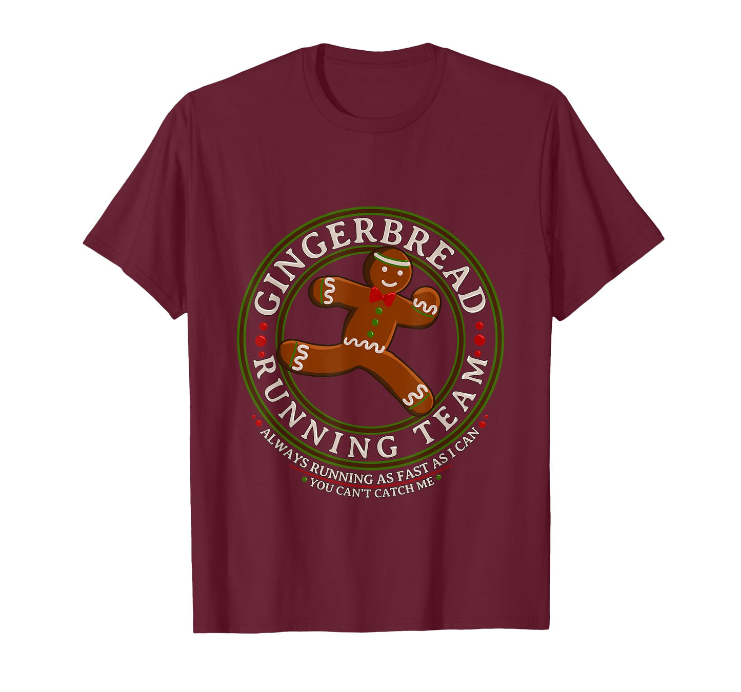 Christmas Gingerbread Running Team T-Shirt T-Shirt