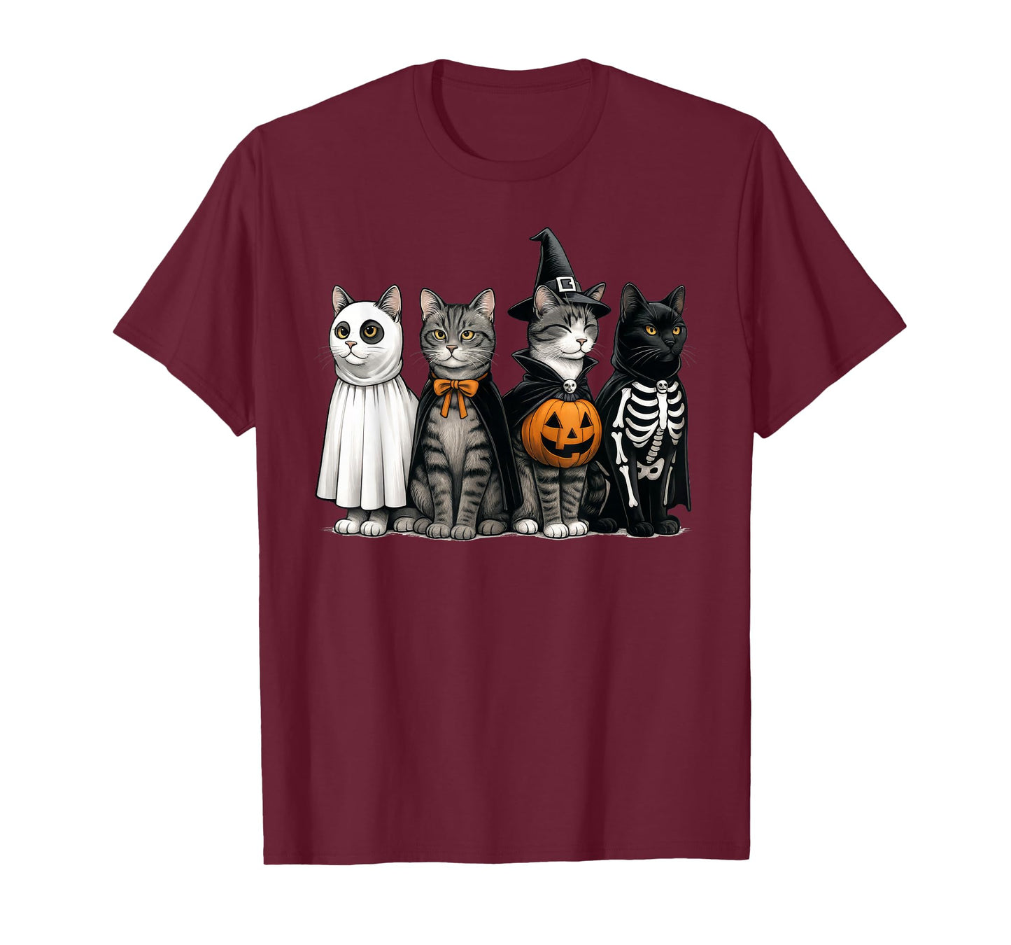 Spooky Witch Boo Cat Keeper Funny Halloween Costume Girl Boy T-Shirt