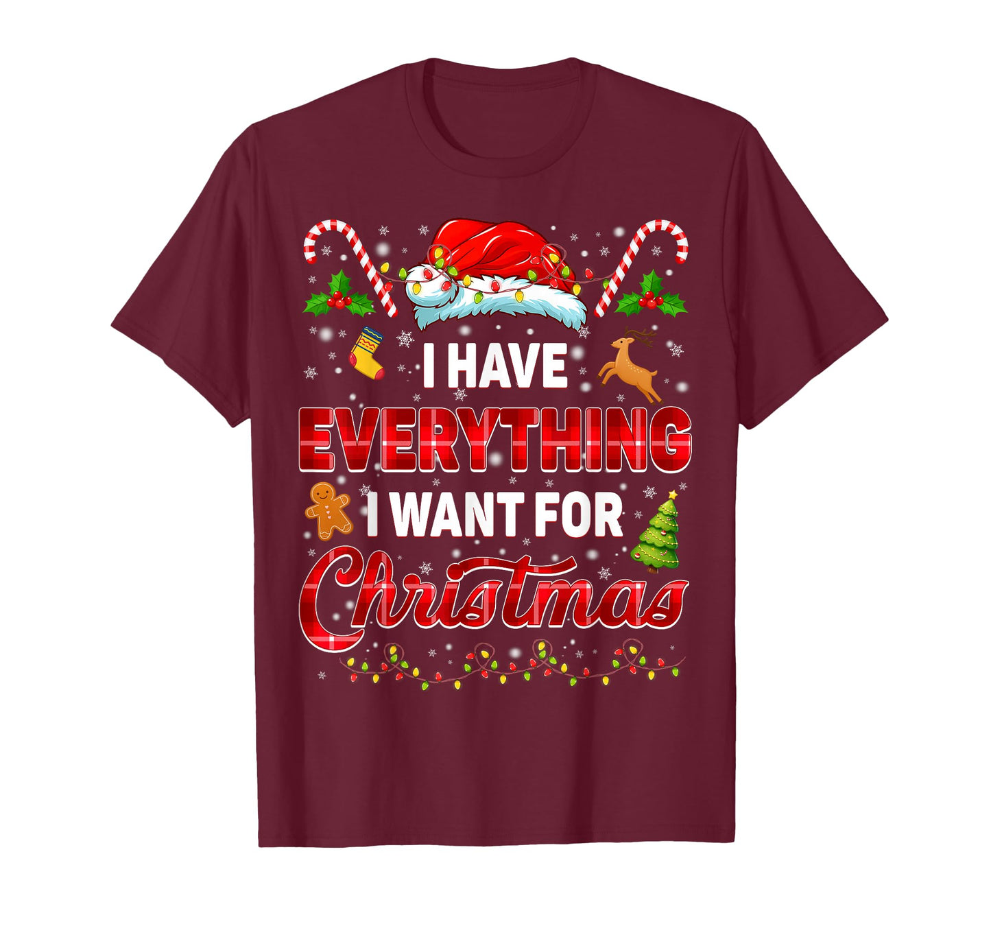 I Have Everything I Want Xmas Couple Matching Tee Men Women T-Shirt