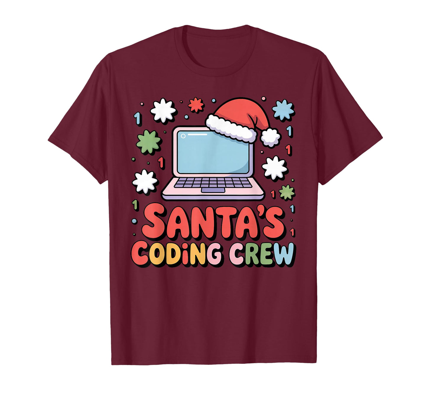 Santa’s Coding Crew Holiday Tech Laptop T-Shirt