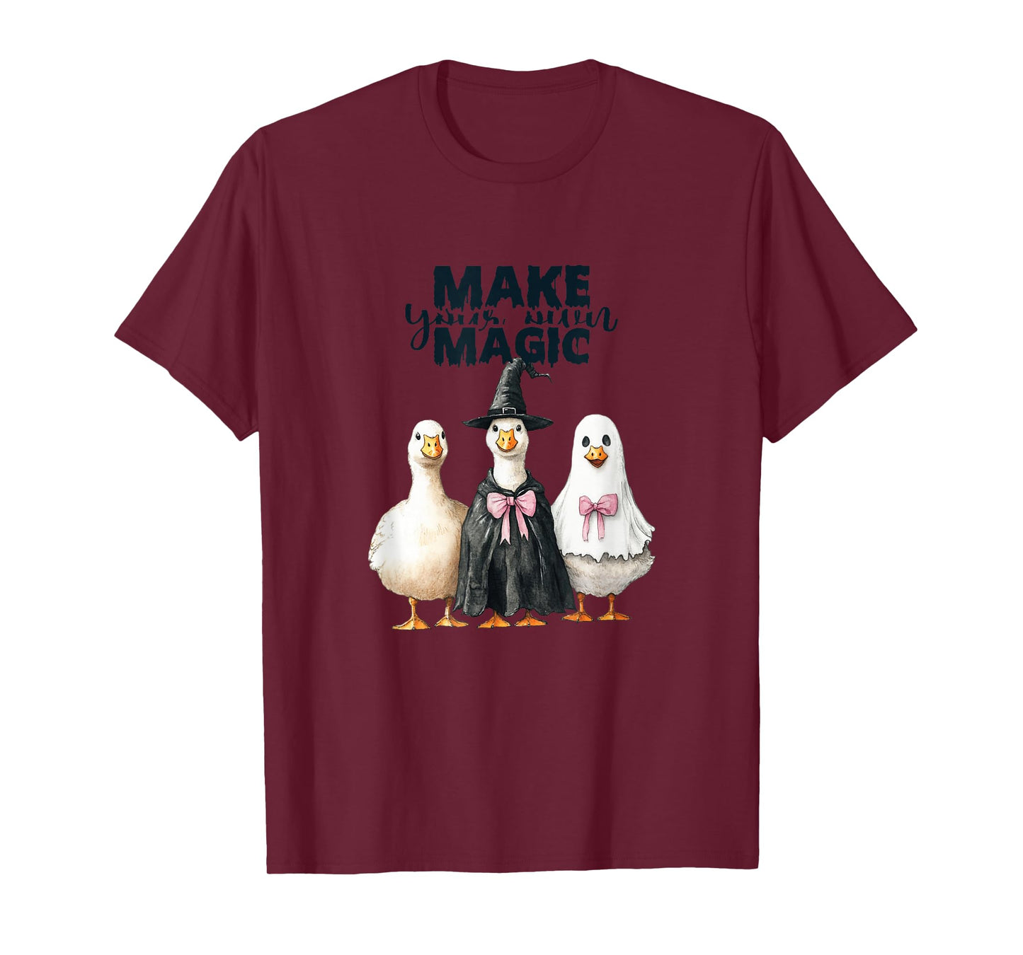 Funny Halloween Goose, Witch Ghost Cute Pet Costume T-Shirt