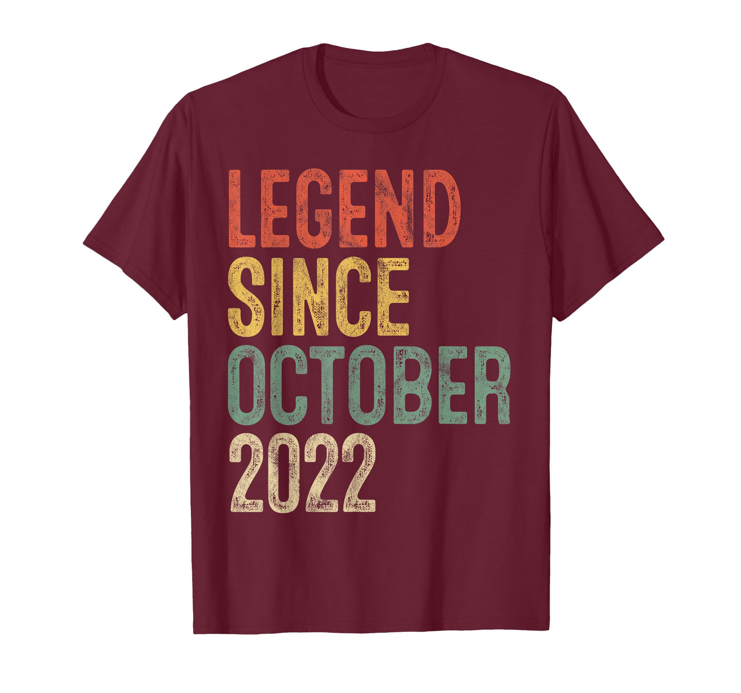 Legend October 2022 3rd Birthday Boy Girl 3 Year Old T-Shirt