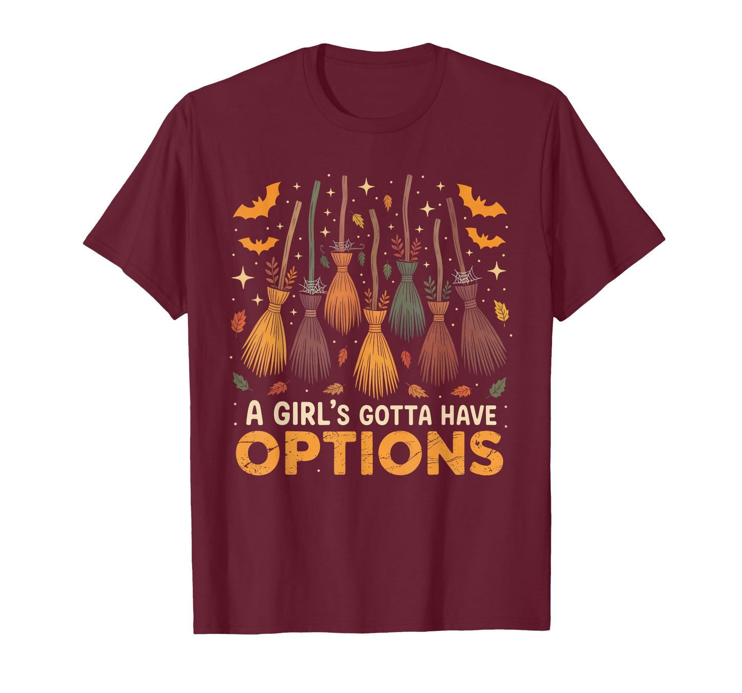 Retro a Girl’s Gotta Have Options Spooky Witches Halloween T-Shirt