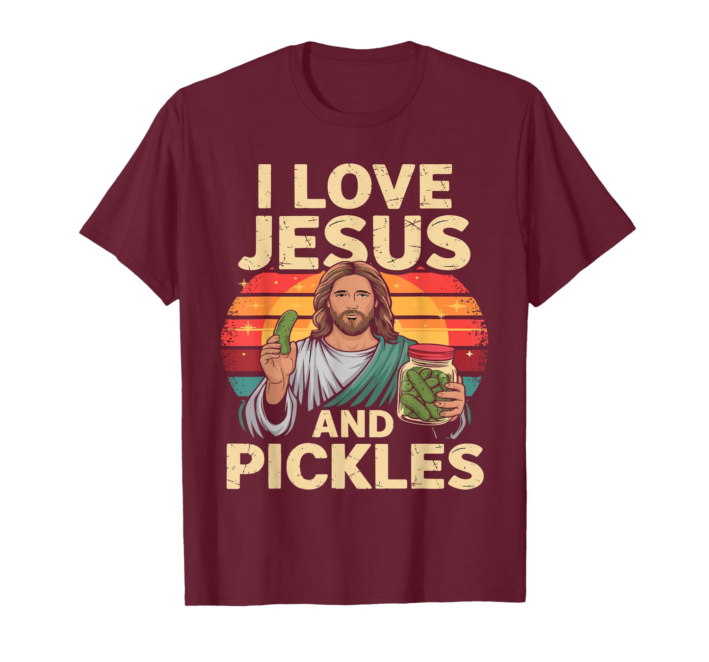 I Love Jesus And Pickles Shirt Cucumber Jesus Pickles T-Shirt