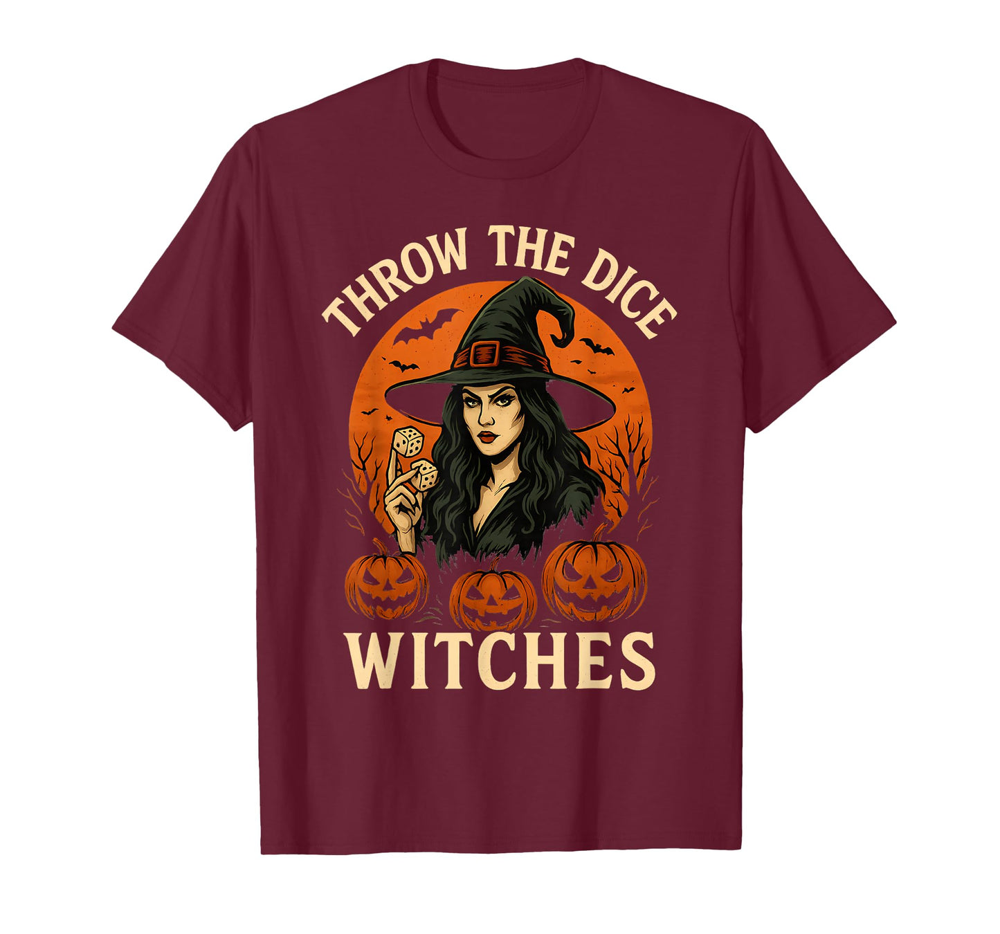 Throw The Dice Witches Halloween Bunco Game T-Shirt