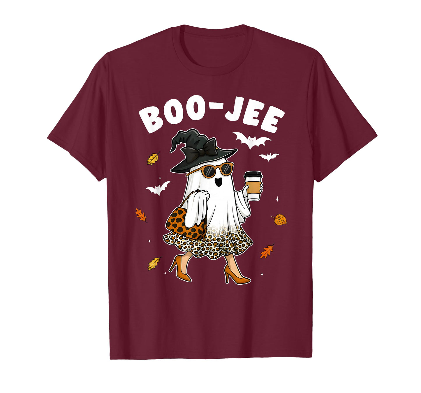 Coquette Ghost Coffee Boo-JEE Halloween Boujee Cute Ghost T-Shirt