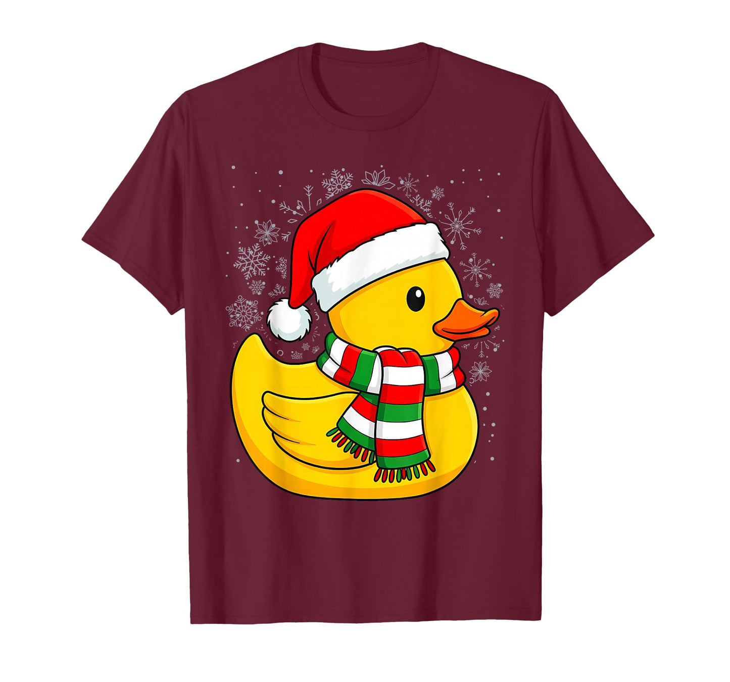 Funny Duck Christmas Santa Hat Rubber Ducky T-Shirt