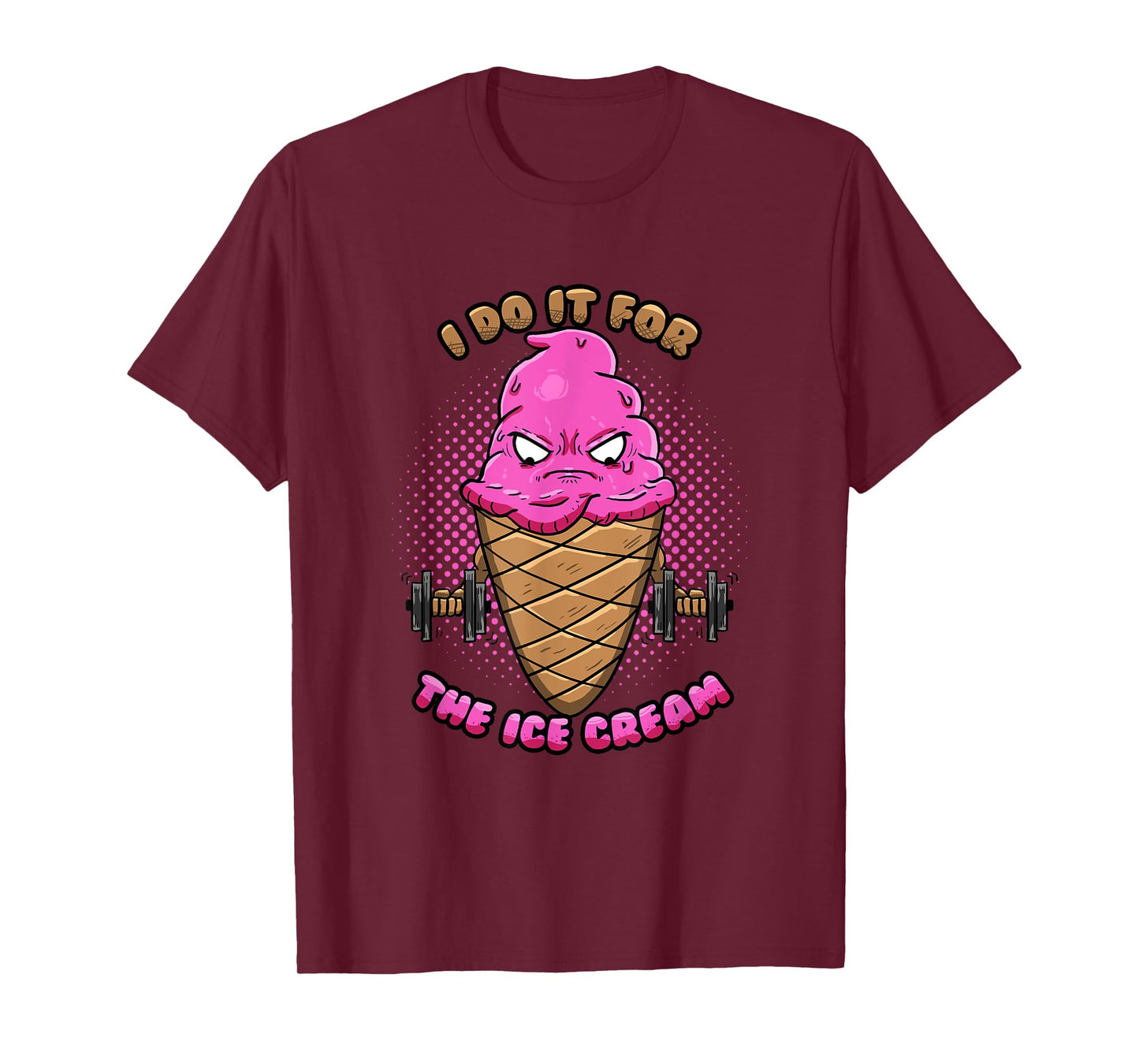 Strawberry Ice Cream Workout Funny Gym Fitness Gift T-Shirt
