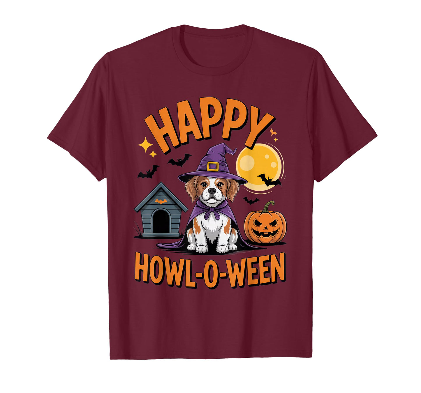 Happy Howl-O-Ween Dog Halloween Costume Trick or Treat T-Shirt