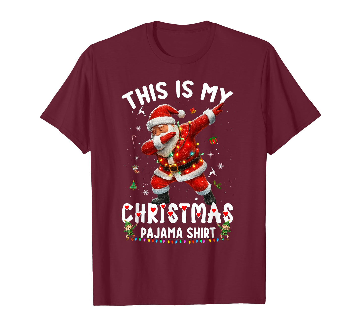 Dabbing Santa Funny Christmas Shirts Women 2025 Boys Girls T-Shirt
