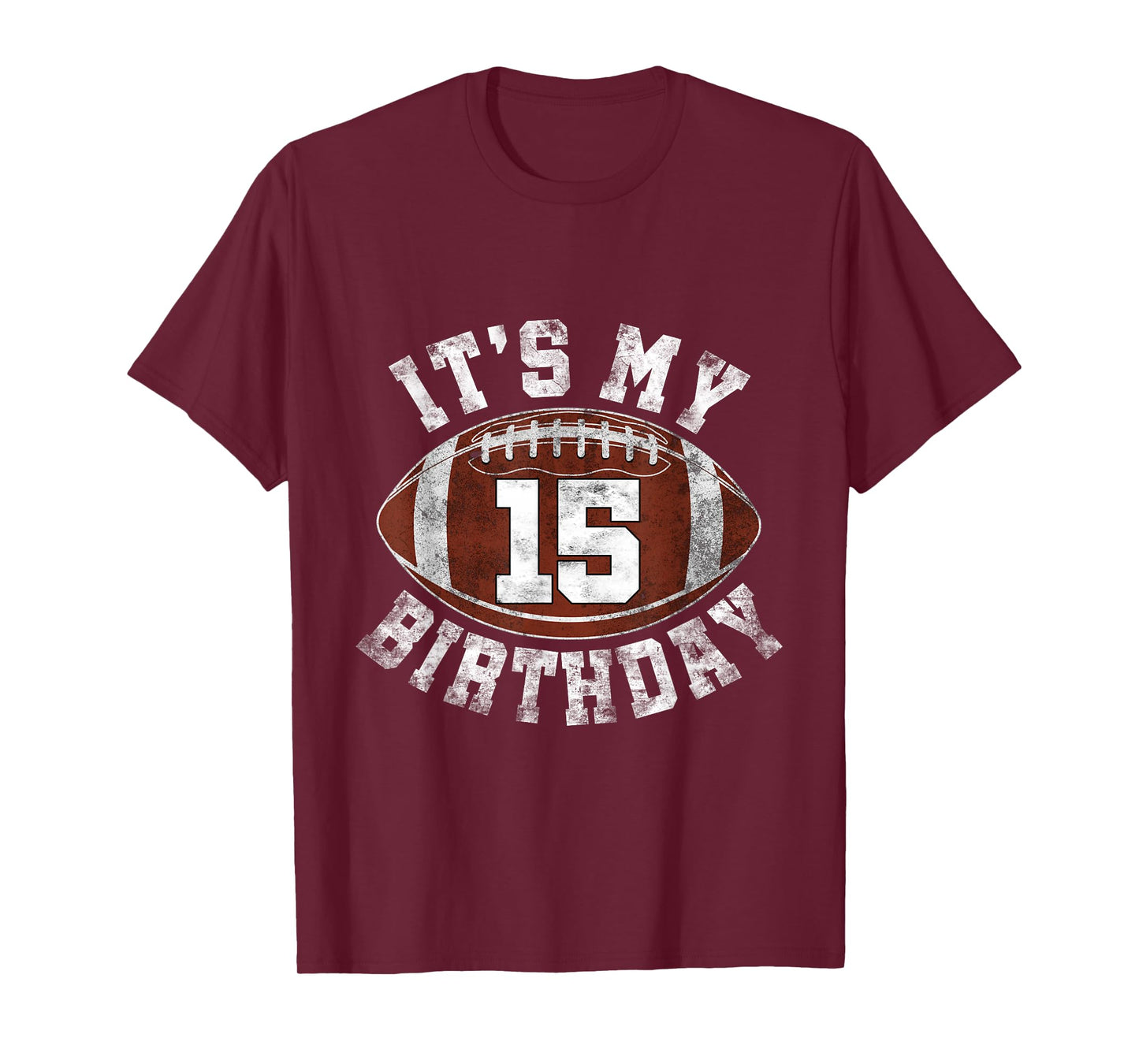 It's My 15th Birthday Boy 15 Year Old Gifts Football Player T-Shirt