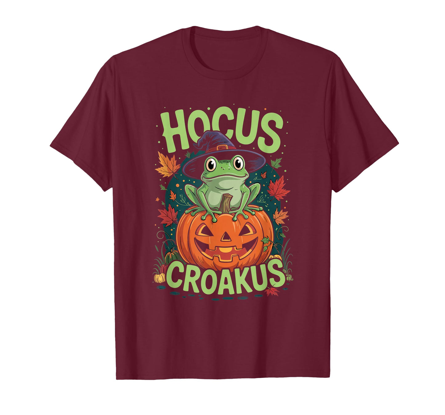 Halloween Frog Witch Pun Hocus Crocus Toad Lover Costume T-Shirt