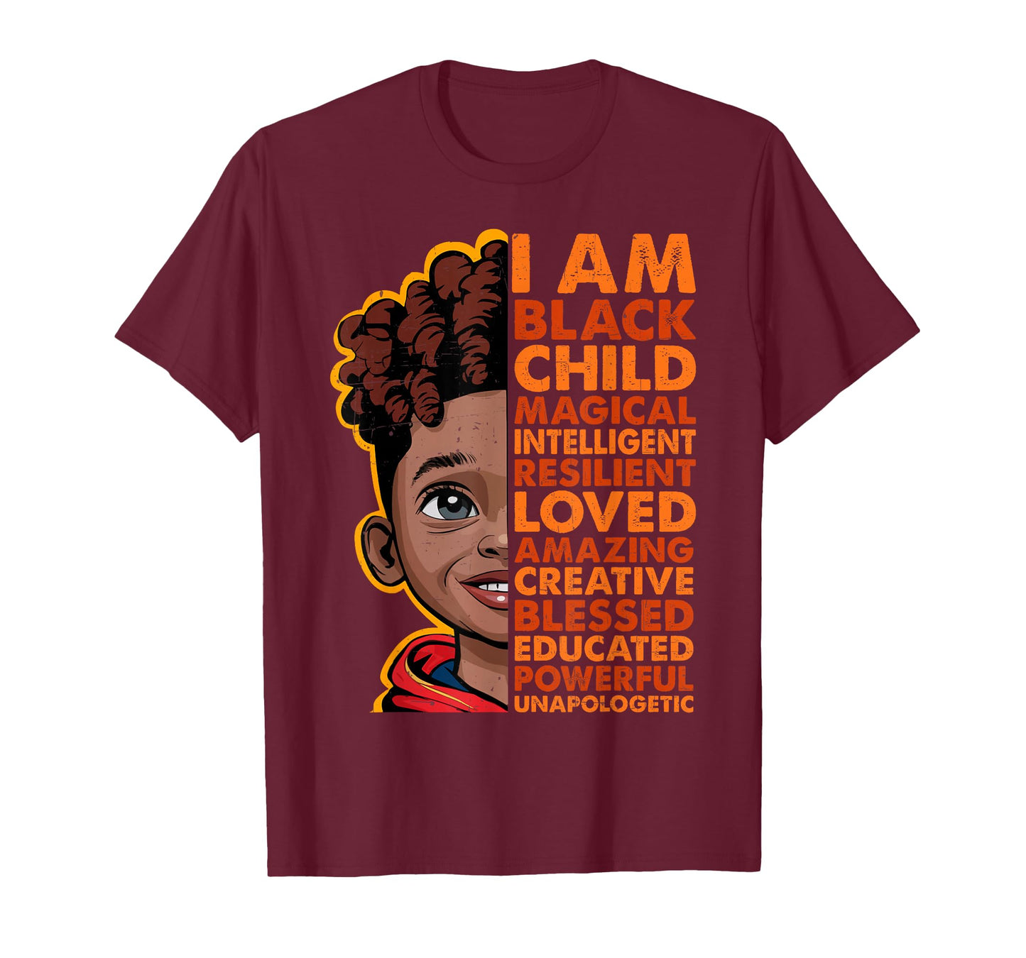 I am Black History Month Shirt Kids Boys African American T-Shirt