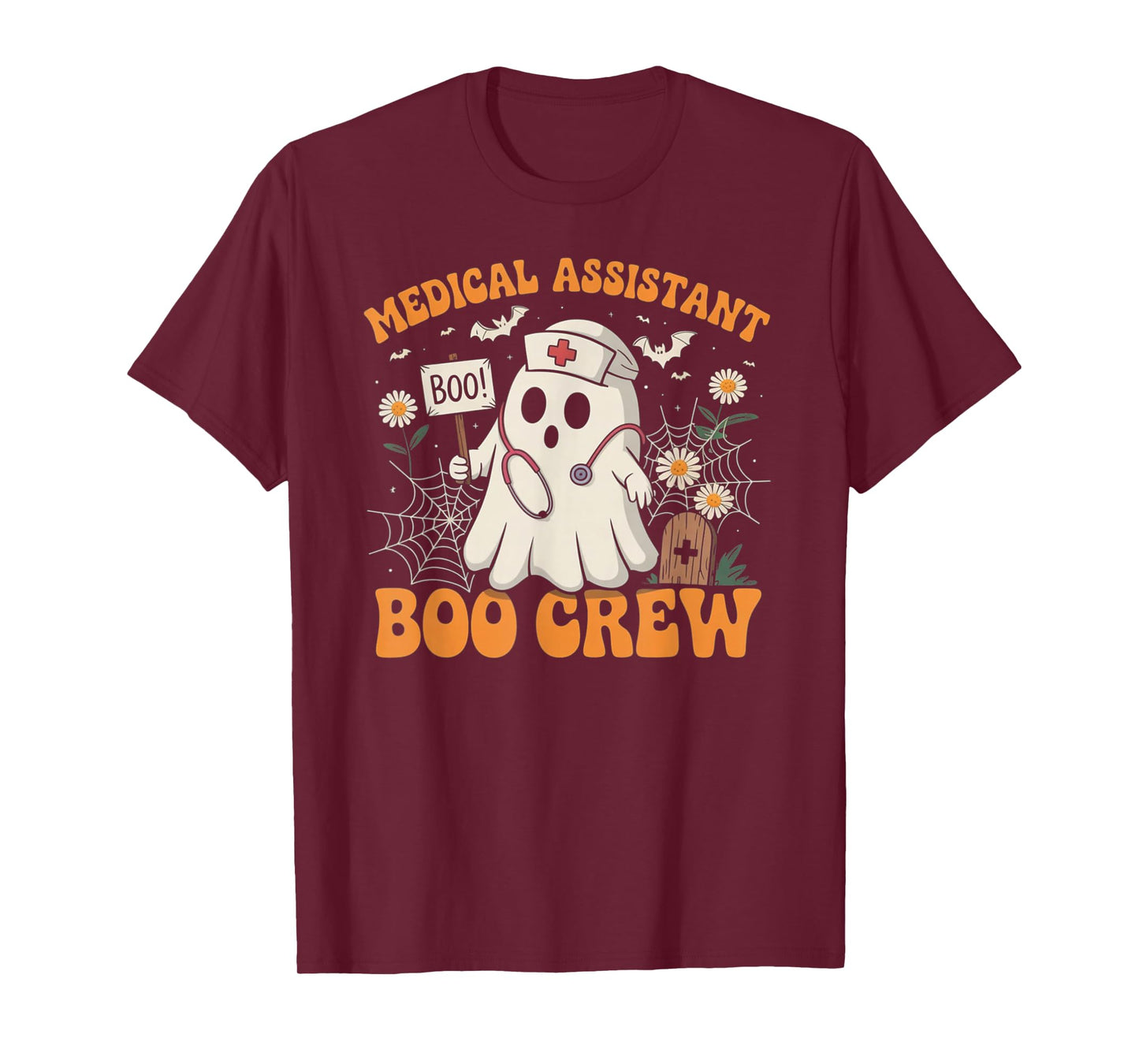 Medical Assistant Boo Crew Ghost Halloween Costumes Gifts T-Shirt