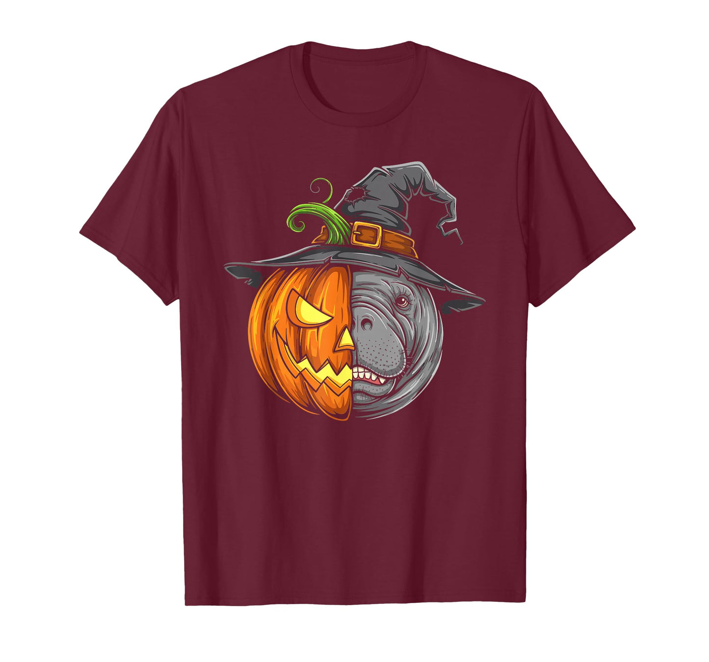 Manatee Pumpkin Jack O Lantern Halloween Kids Mens Womens T-Shirt