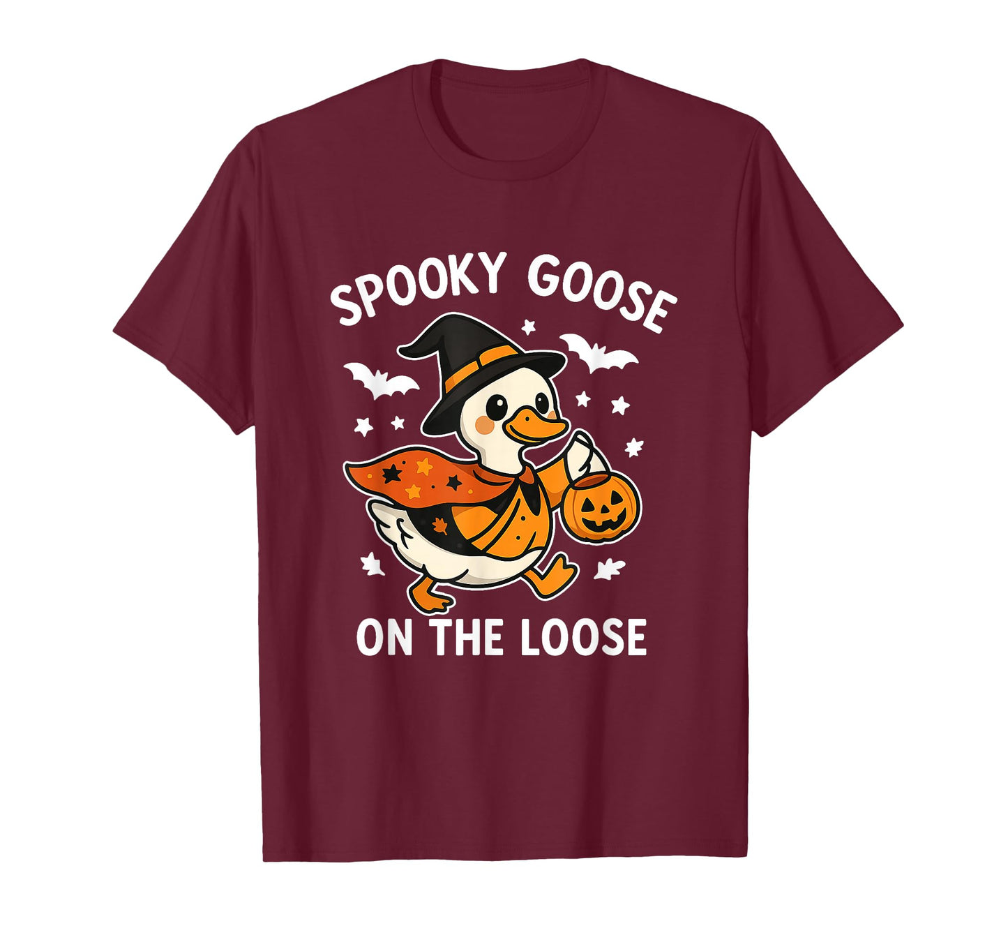 Halloween Witch Spooky Goose On The Loose T-Shirt