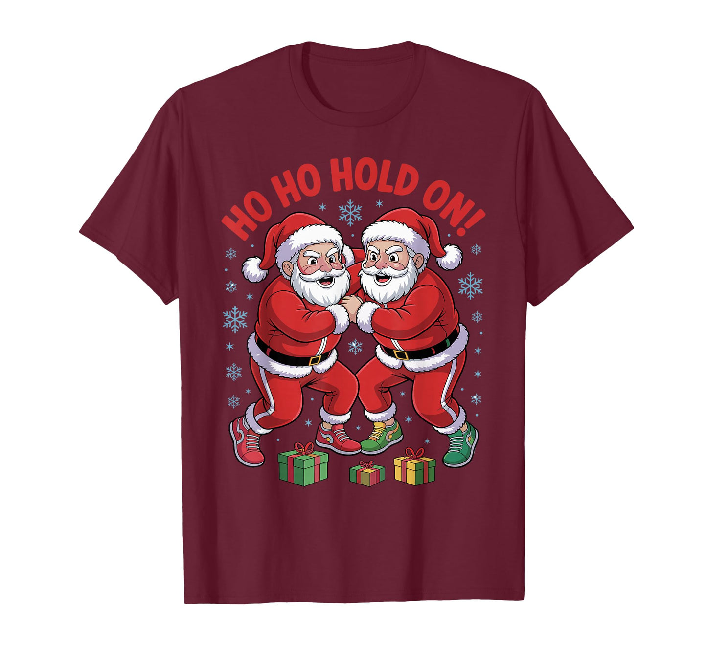 Santa Wrestling Lover Funny Wrestler Xmas Christmas Pajama T-Shirt
