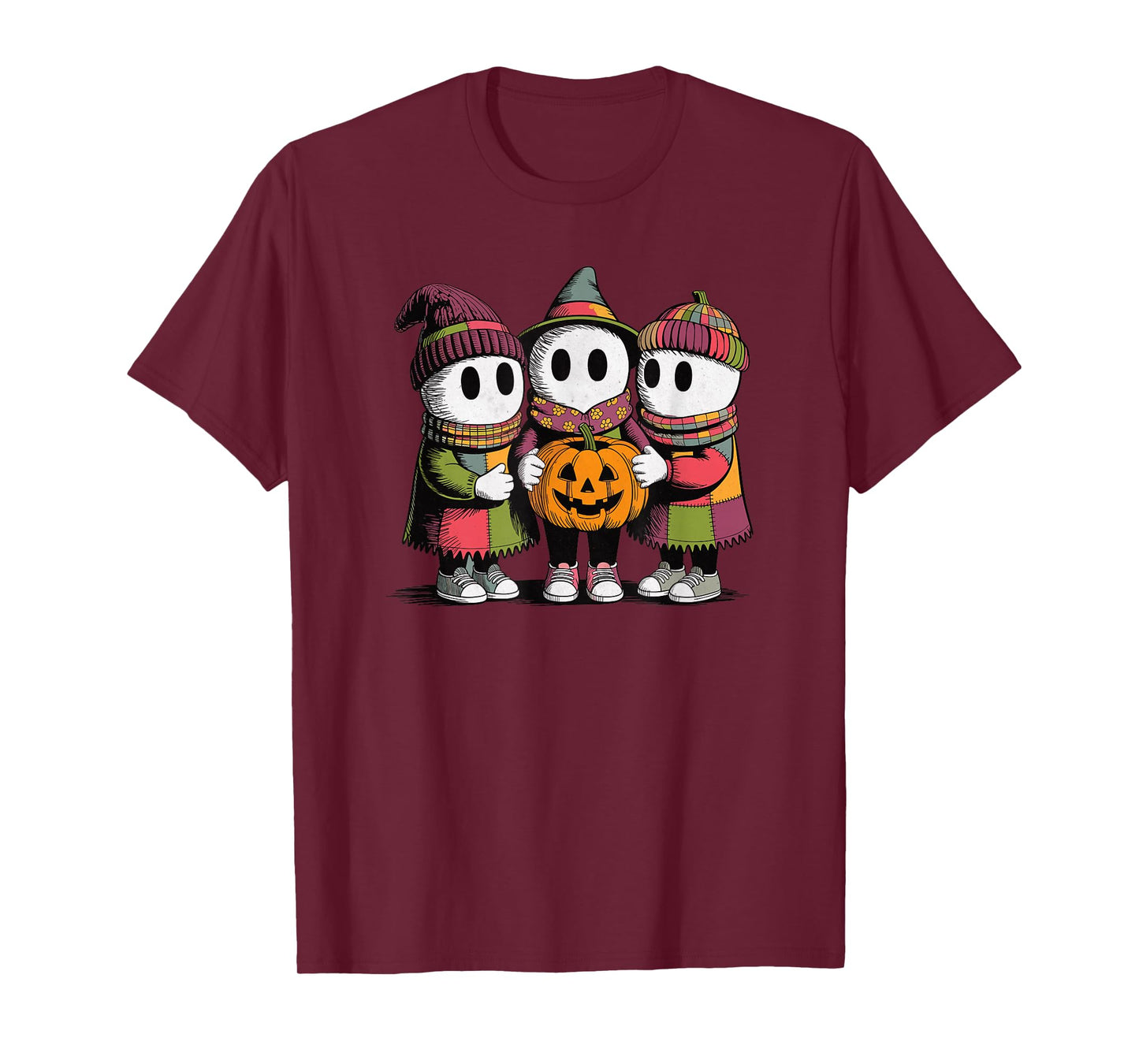 Cute Halloween Pop Art Ghosts Spooky Season Costume T-Shirt