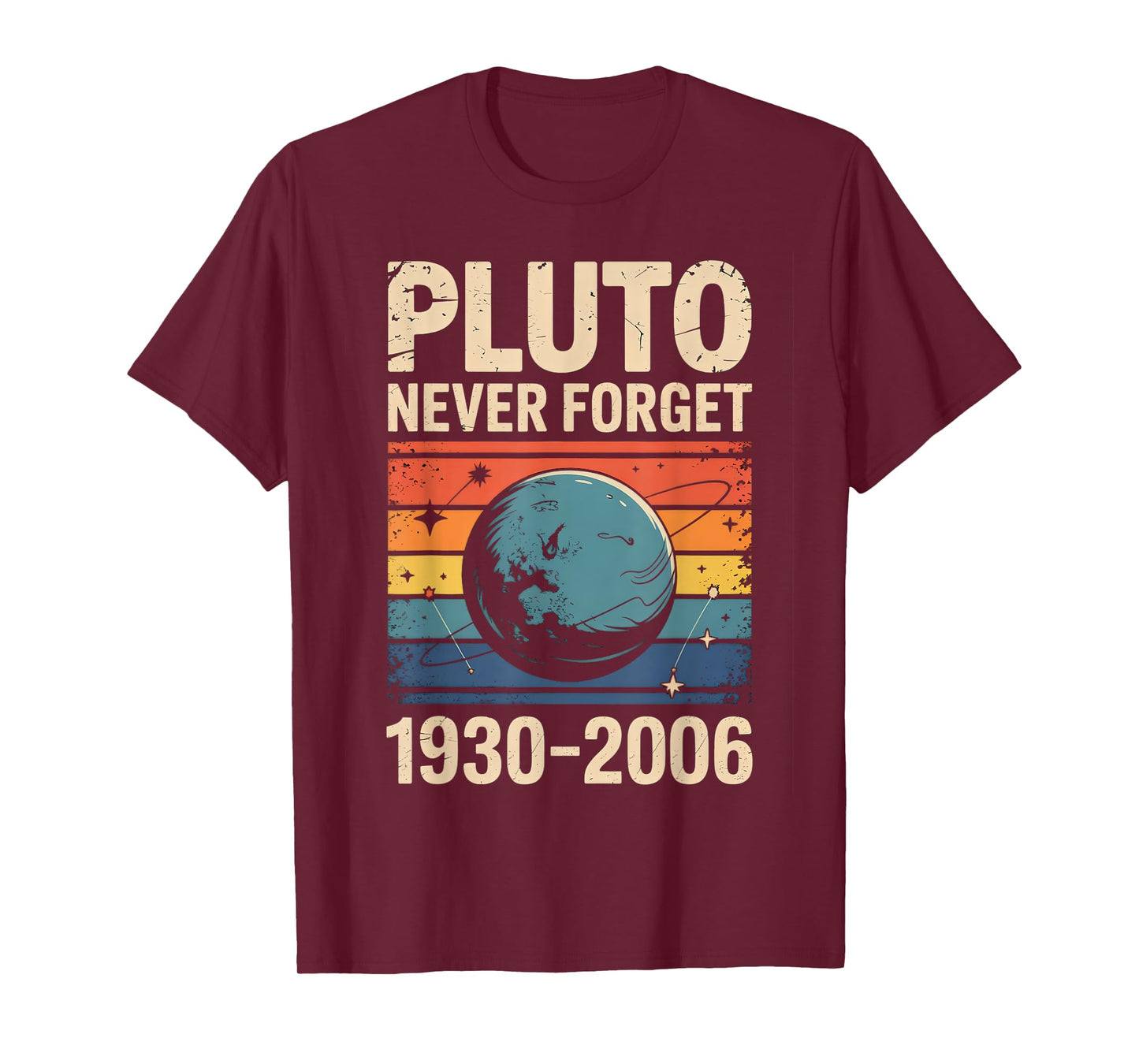 Never Forget Pluto Vintage Funny Space Science T-Shirt