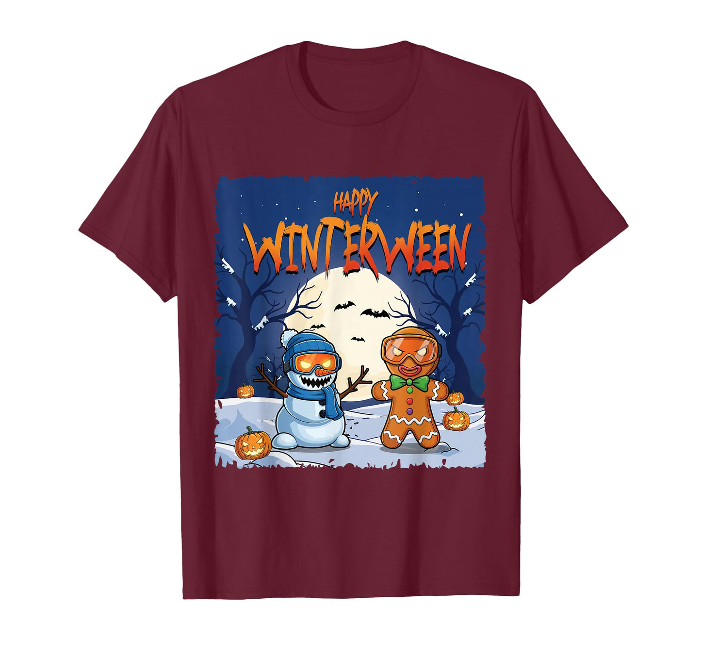 Happy Winterween Christmas Funny Winter Halloween T-Shirt