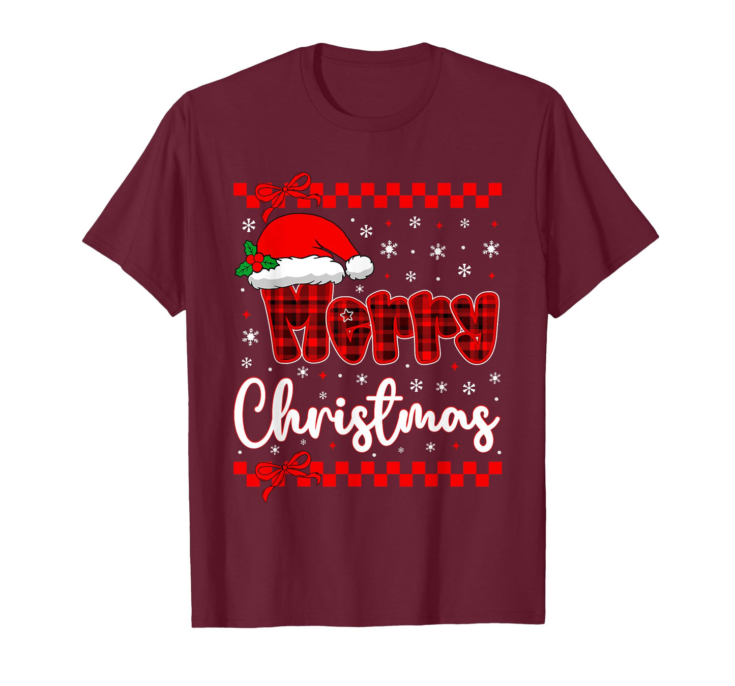 Funny Merry Christmas Reindeer Xmas Family Women Men T-Shirt