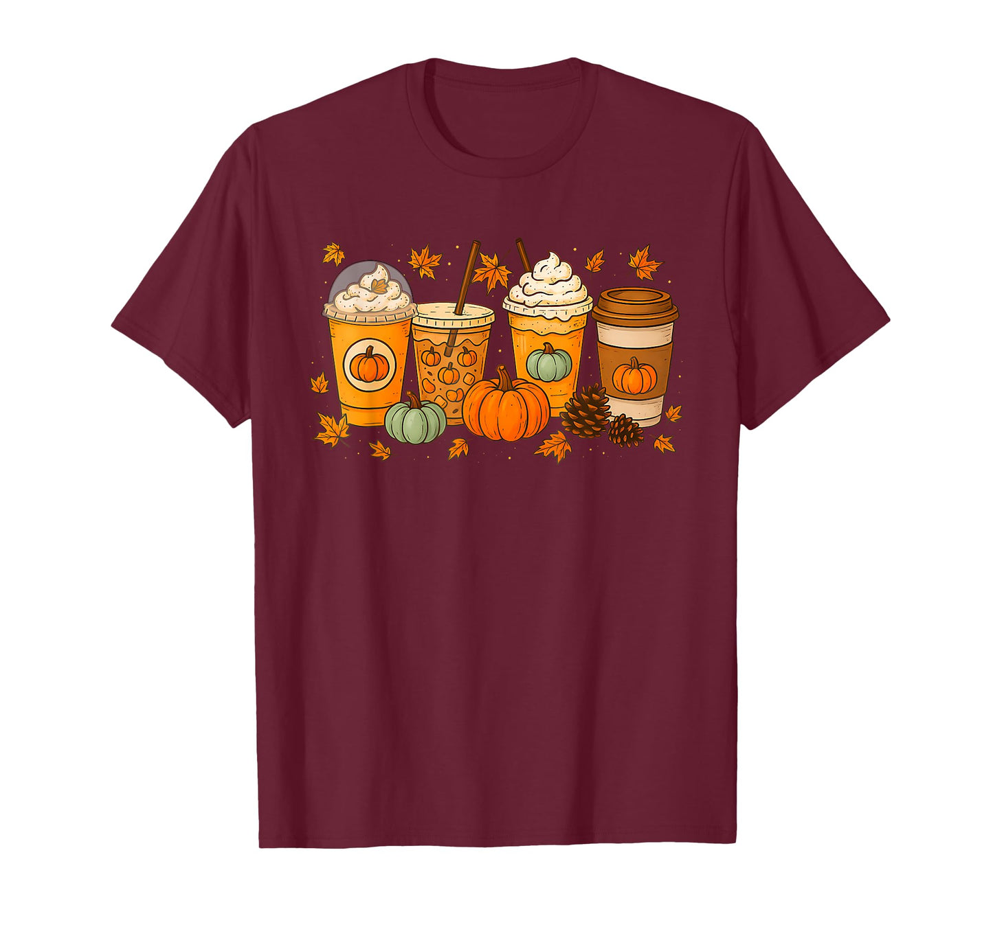Halloween Coffee Pumpkin Latte Spice Coffee Love Fall Season T-Shirt