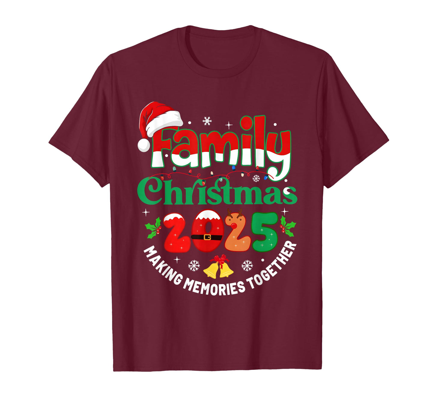 Family Christmas 2025 Matching Outfit Xmas Squad Santa T-Shirt