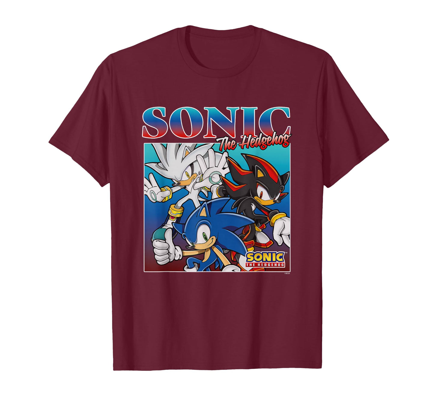 Sonic The Hedgehog Silver Sonic & Shadow Group Shot T-Shirt