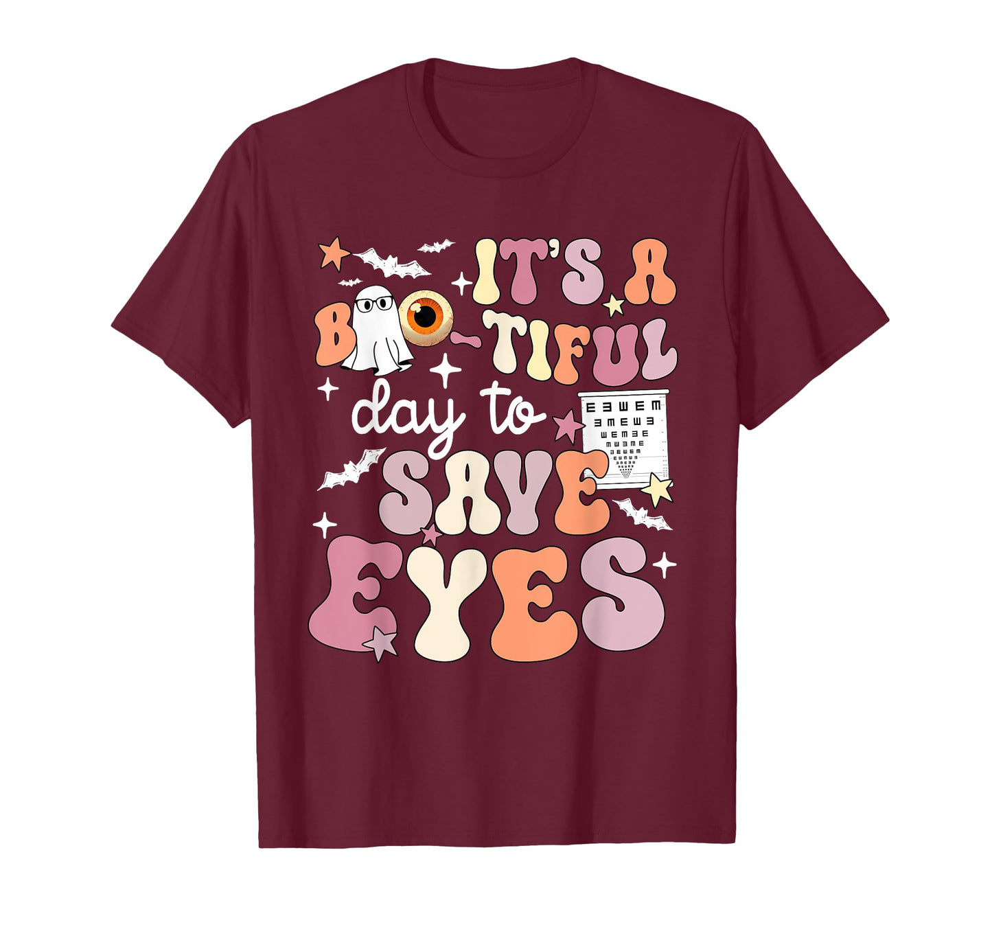 It's A Bootiful Day To Save Eyes Halloween Optometrist Eye T-Shirt