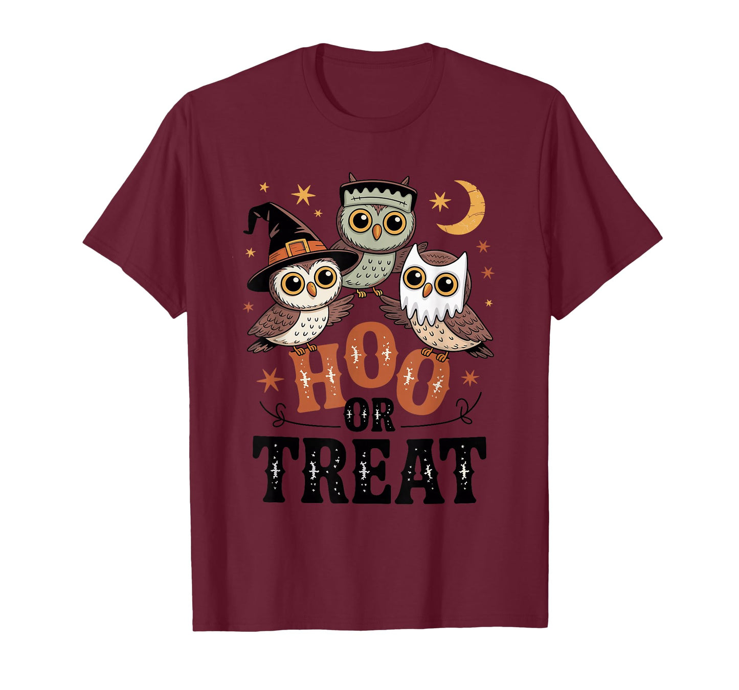 Hoo or Treat Cute Halloween Owl T-Shirt