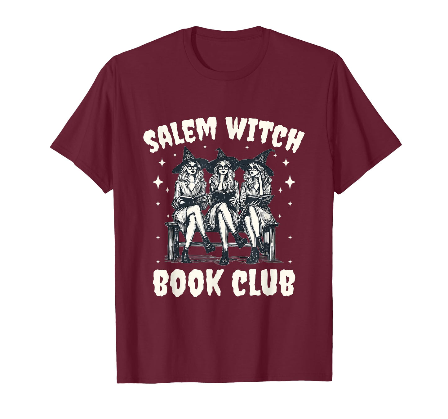 Salem Witch Book Club Retro Witches Reading T-Shirt