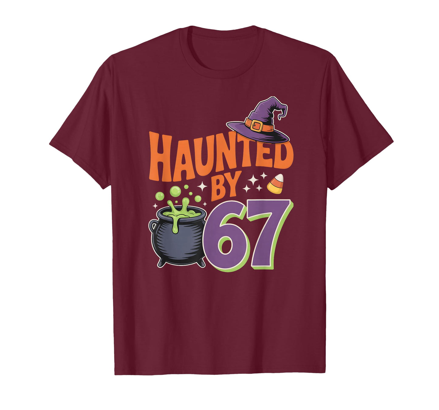 Halloween Haunted by 67 Meme T-Shirt