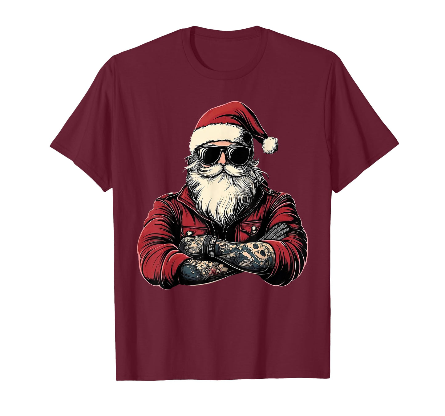 Santa Sunglasses Merry Christmas Xmas Pajamas Holiday Cool T-Shirt