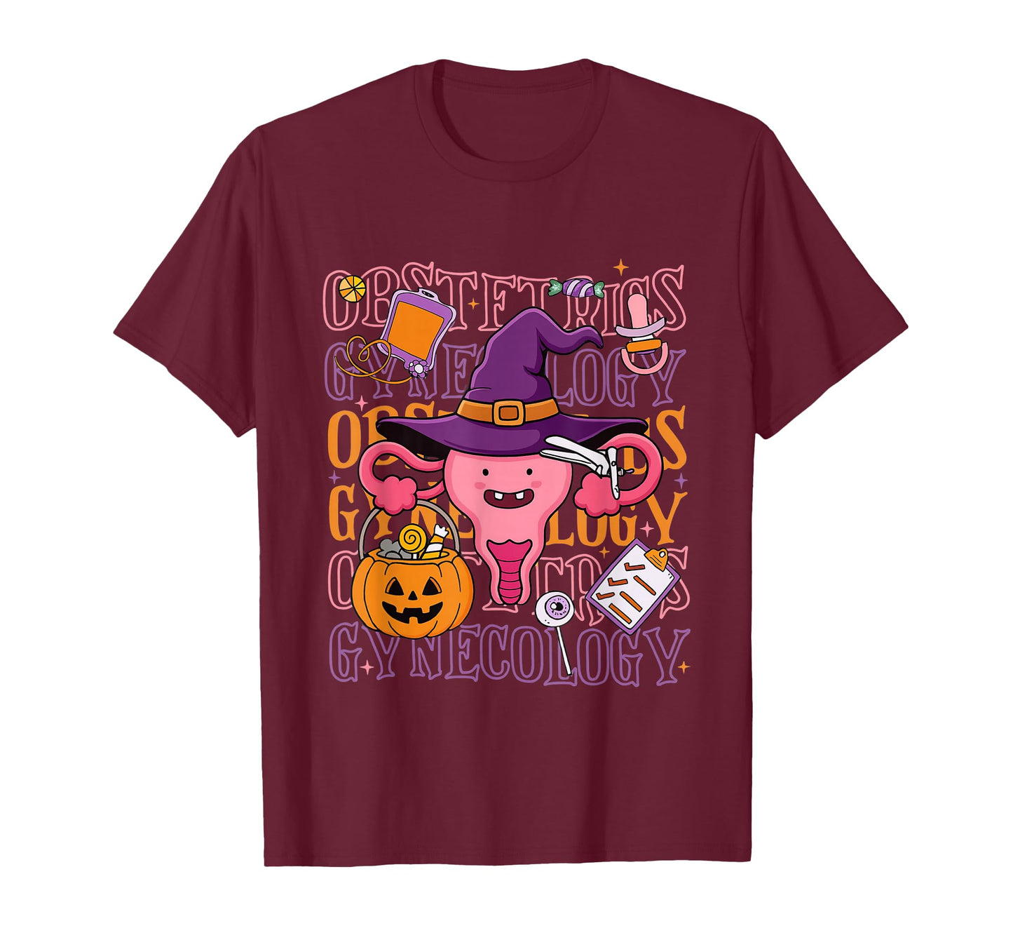OB Nurse Leopard Rainbow Gynecology Obstetrics Pediatric T-Shirt
