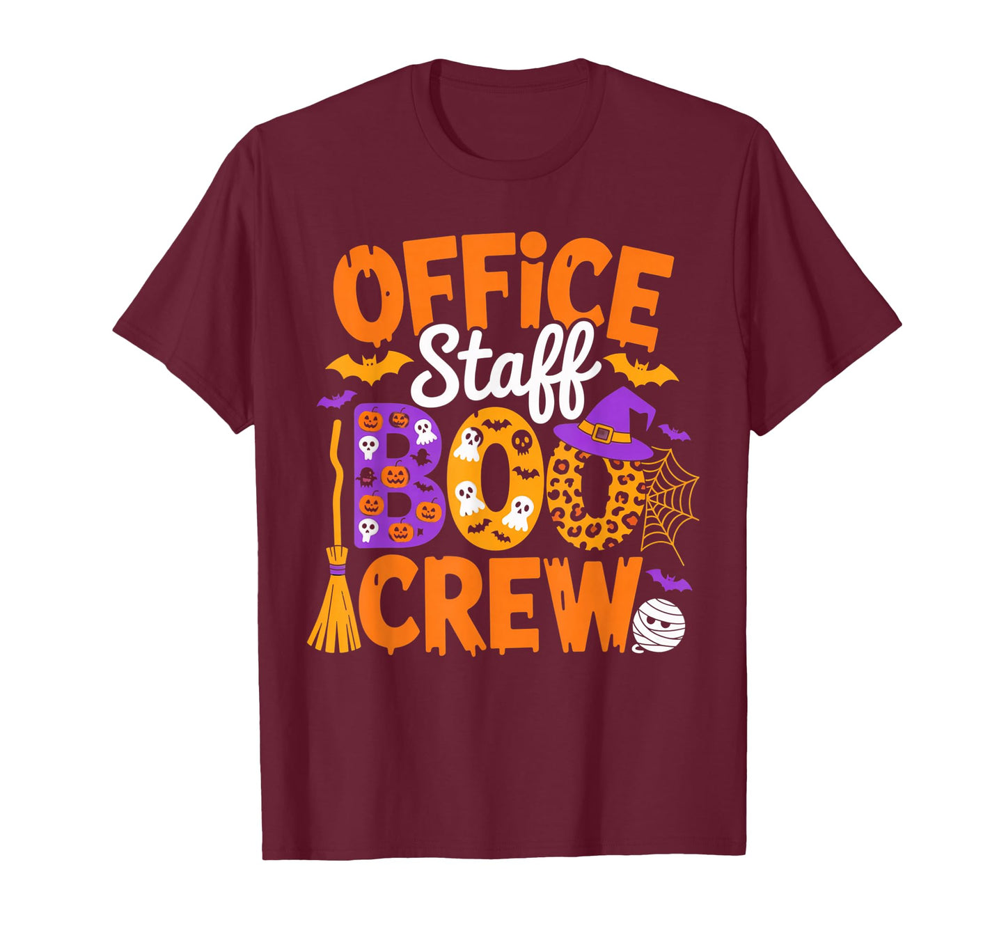 Office Staff Boo Crew Halloween Outfit for Coworkers Party T-Shirt